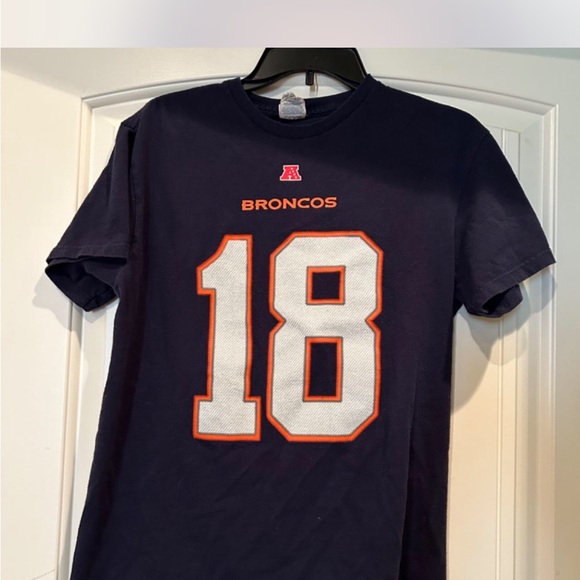 Peyton Manning number 18 Denver Broncos t shirt size medium 
#manning #broncos - Picture 2 of 3
